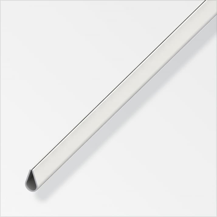 PVC обкантващ бял профил 15х2мм / 1m / 12172