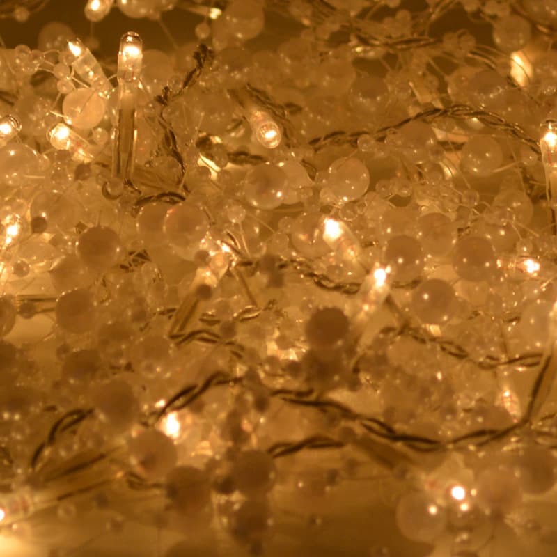 Гирлянд Бели перли 50 LED / 2м
