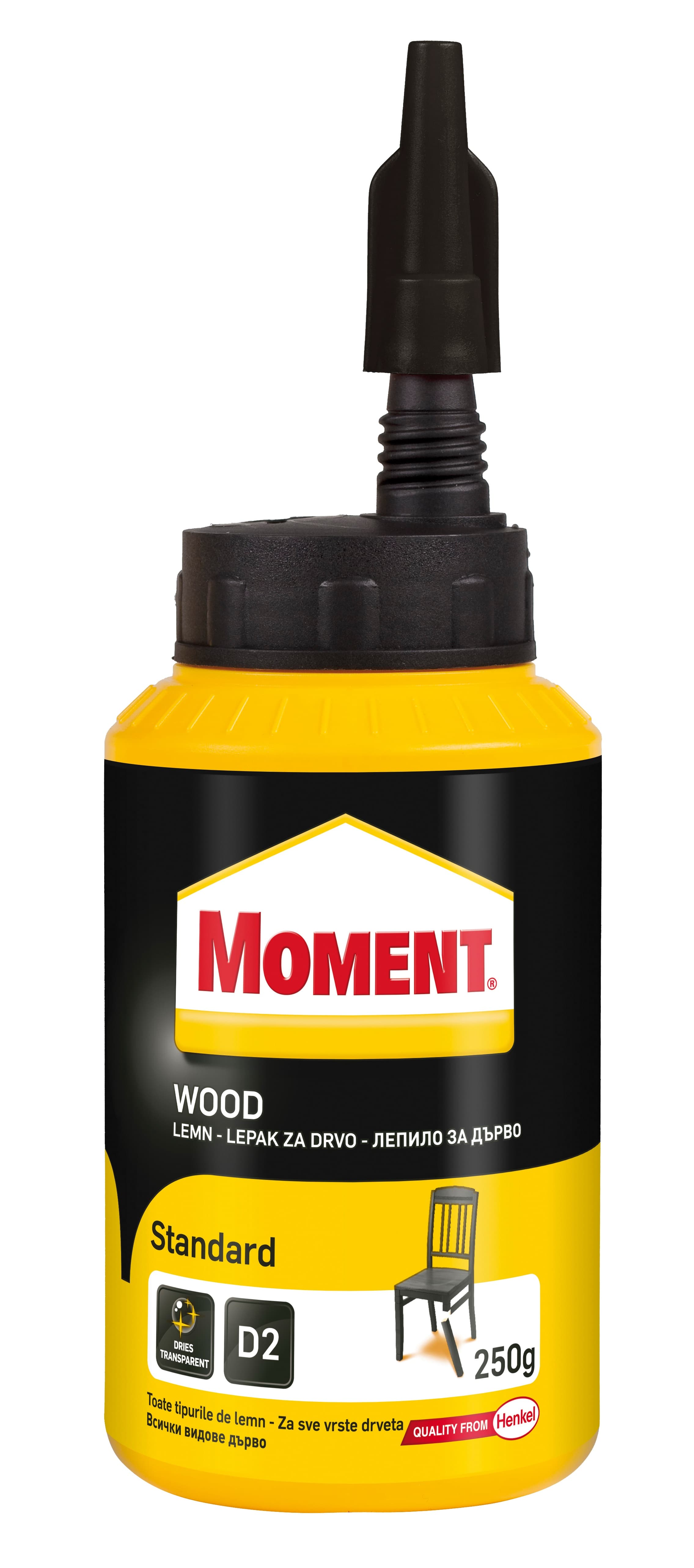 Лепило за дърво с дълго отворено време Мoment Standard 250г