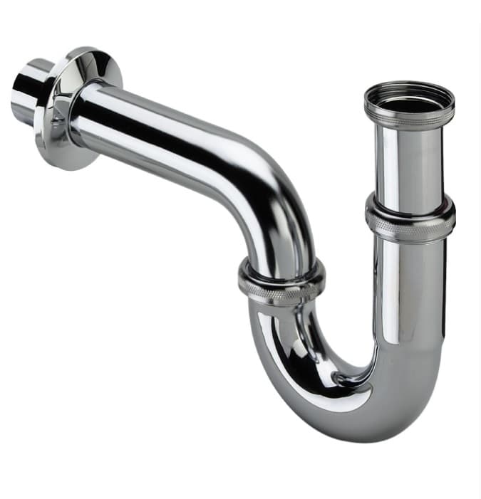 Тръбен месингов сифон за мивка Viega 305611 хром ø32х1 1/4'' 