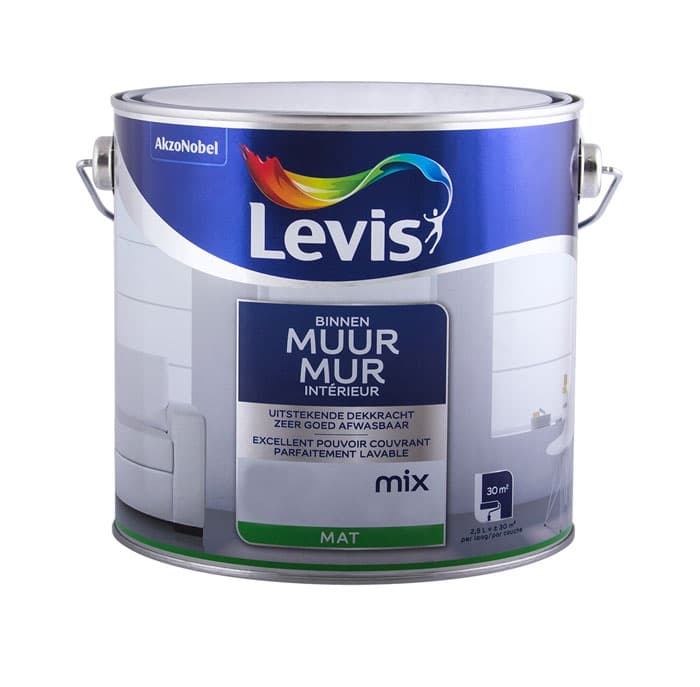 Миещ сe латекс Levis Muur Interieur Mat Mix / База М / 2,5л