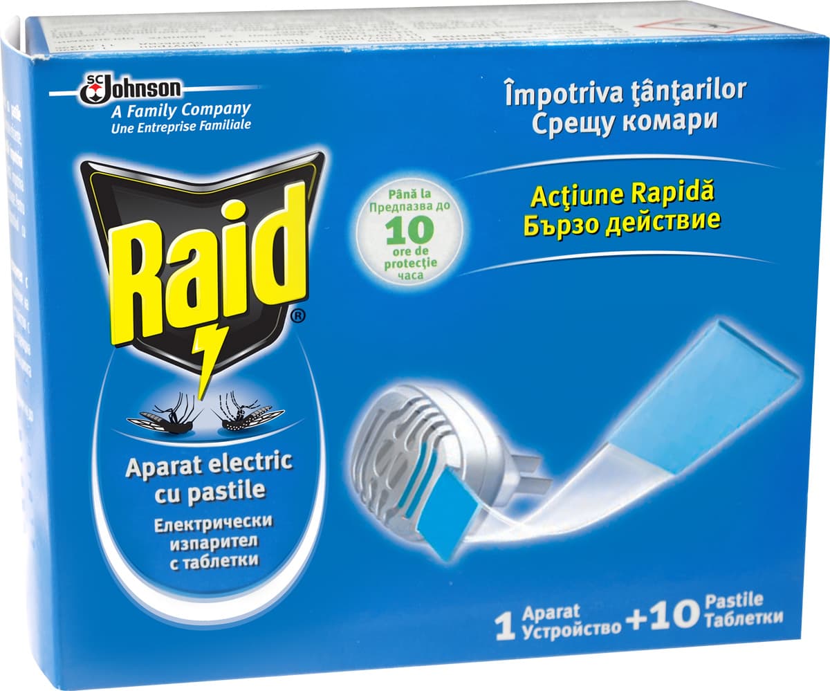 Електрически изпарител с таблетки Raid / 1 устройство + 10 таблетки