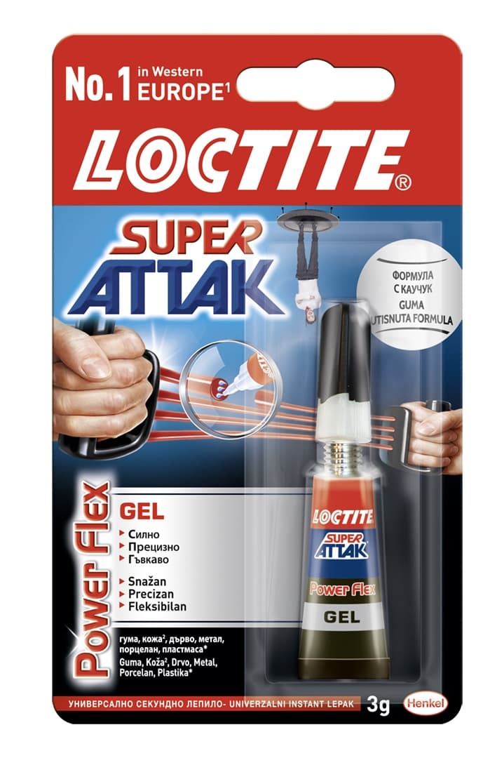 Универсално секундно лепило Loctite Super Attak Power Gel