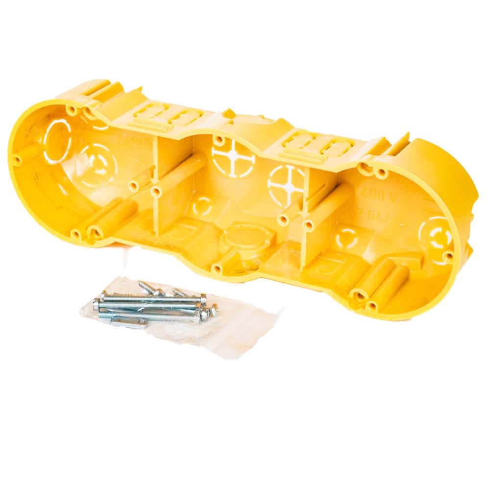 Тройна конзола за гипсокартон Kopos KP64/3L жълта