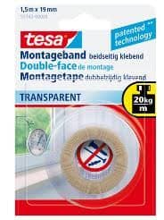 Монтажна двойнолепяща лента Tesa 1.5м x19мм