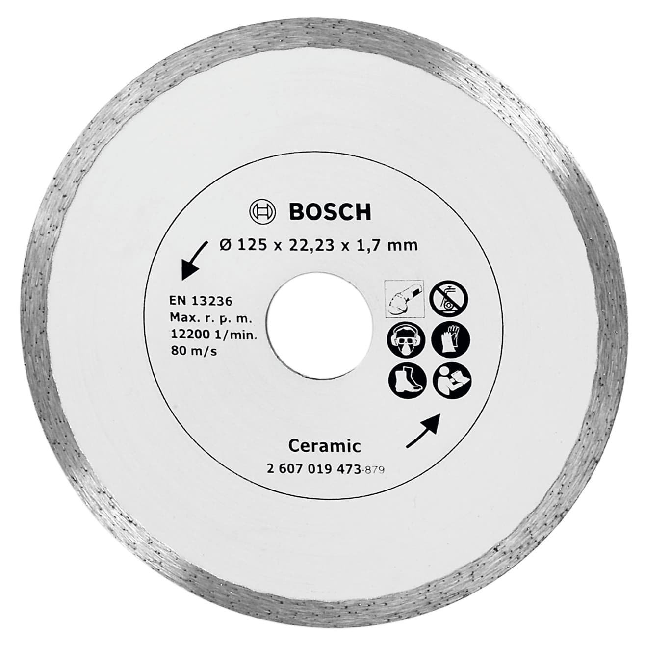 Диамантен диск за рязане на плочки Bosch ø125х22.23мм