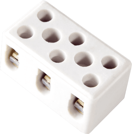 Порцеланова триполюсна клема 6.0 / 380V 