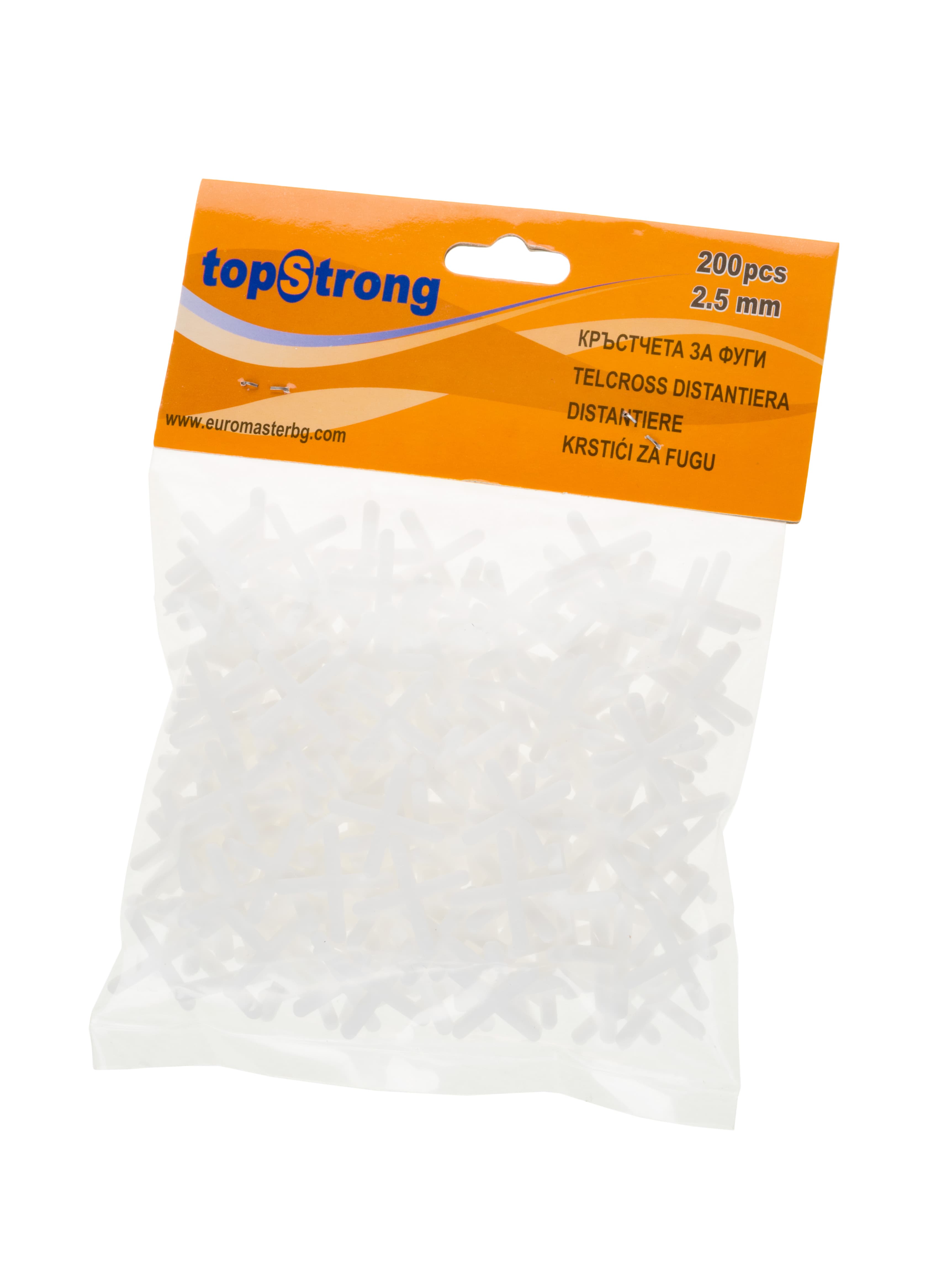 Кръстчета за фуги Top Strong 2.5mm 200 броя 