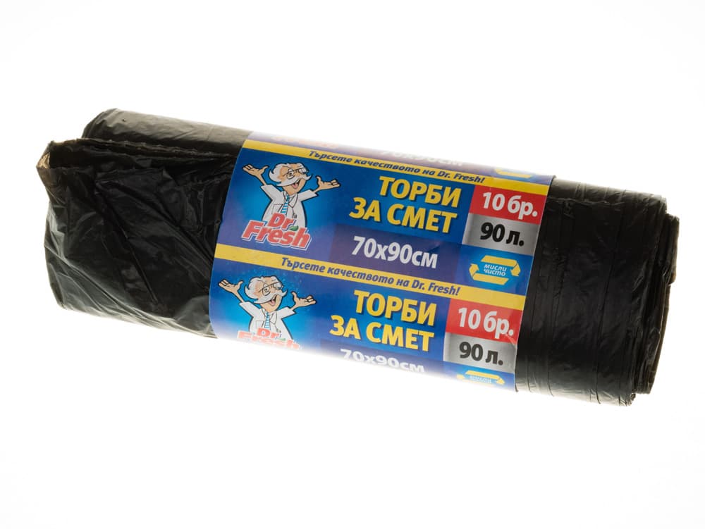 Торби за смет Д-р Фреш 90 л / 10 броя