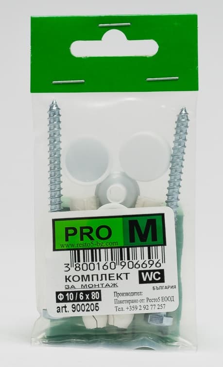 Комплект за монтаж на тоалетна чиния PRO M 6x80