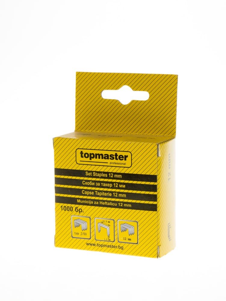 Скоби за такер Top Master Pro 12mm 1000 броя