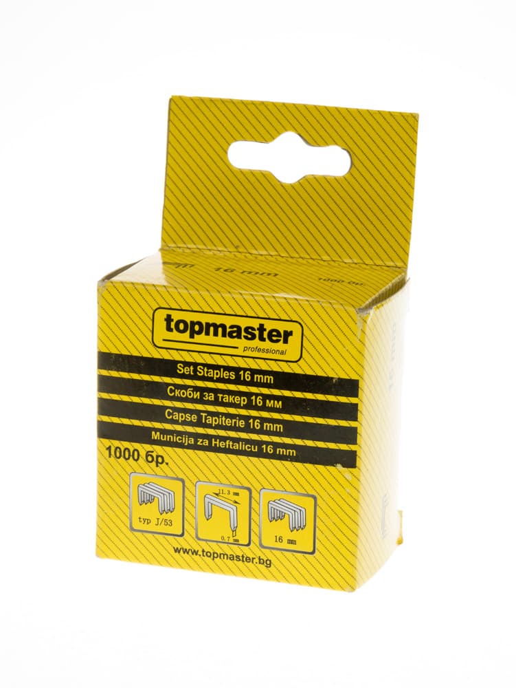 Скоби за такер Top Master Pro 16mm 1000 броя