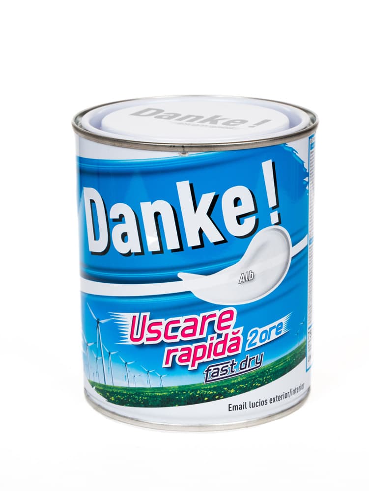 Алкидна боя DANKE 01 EMAIL ALB бяла 0.75Ммл