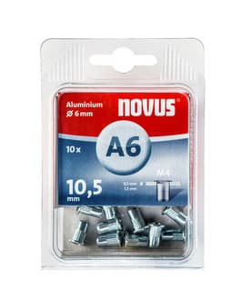 Гайка нит алуминиева ø6мм M4x10.5мм / 10 броя