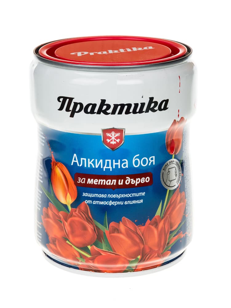 Алкидна боя Практика червена 650ml