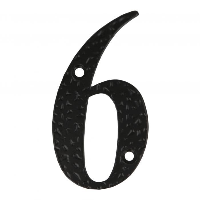 Цифра за врата 6 Amig Black Rustic style 100x65мм