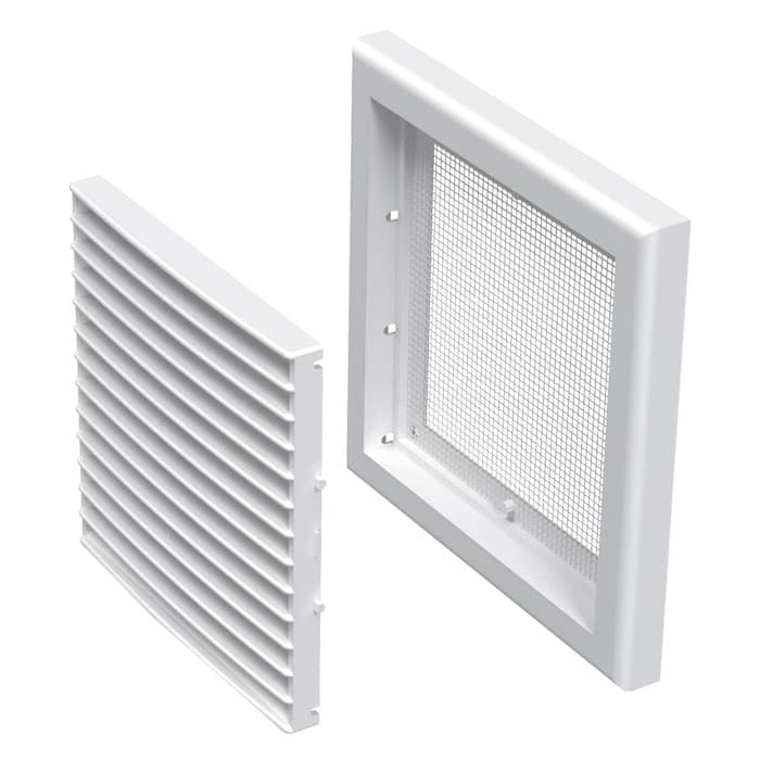 Решетка Vents MV 120S / 186x142х15мм бяла