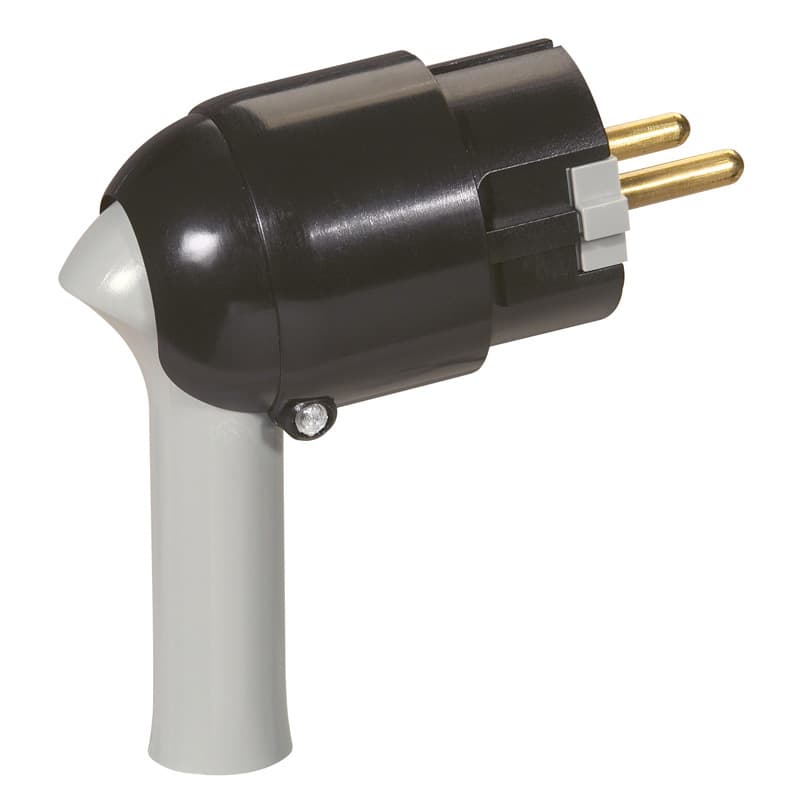 Щепсел с лесно издърпване 2P+E 16A 230V черно/сив 