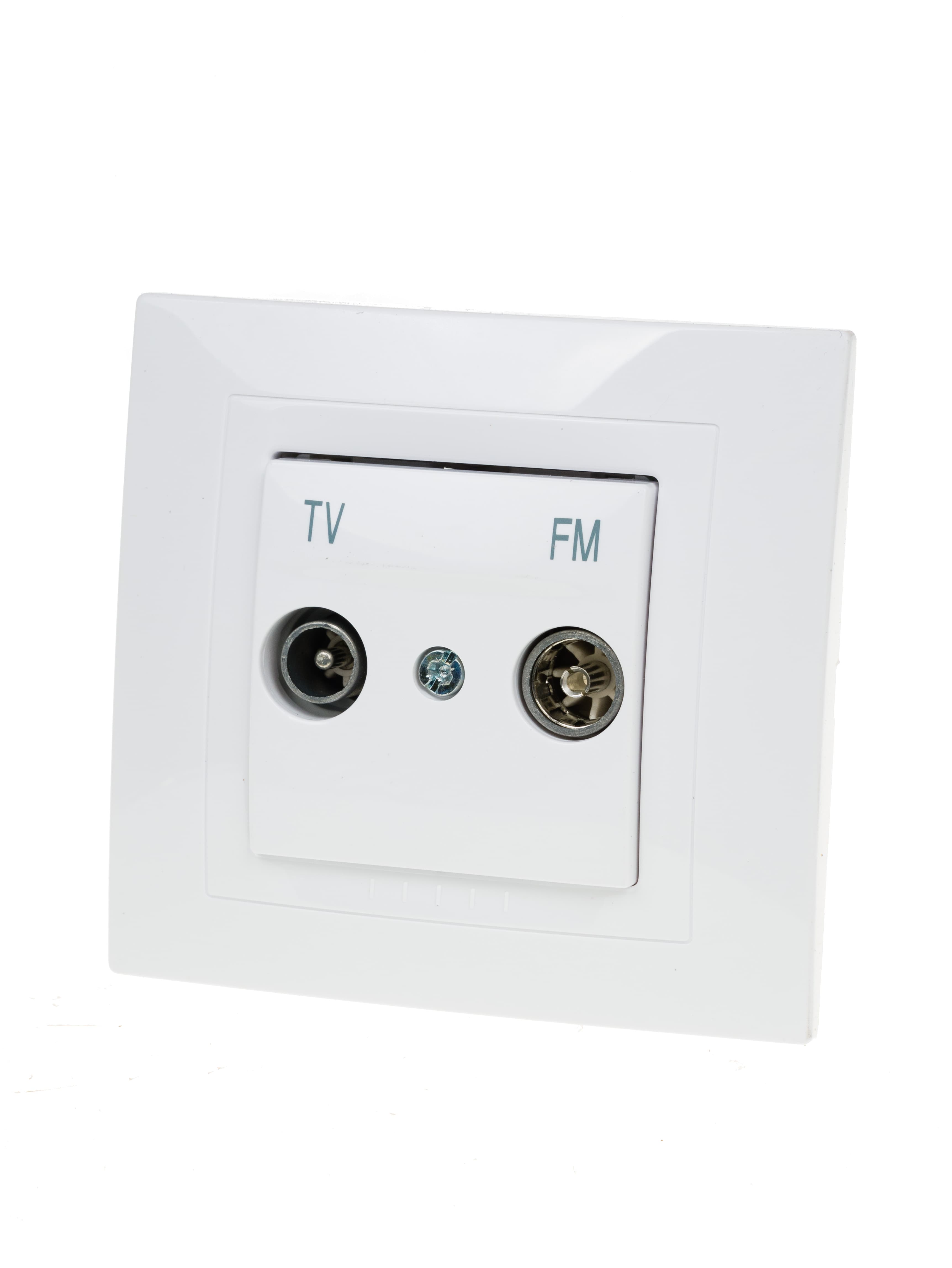 TV / FM розетка Schneider Unica Basic MGU10.451.18D бяла 
