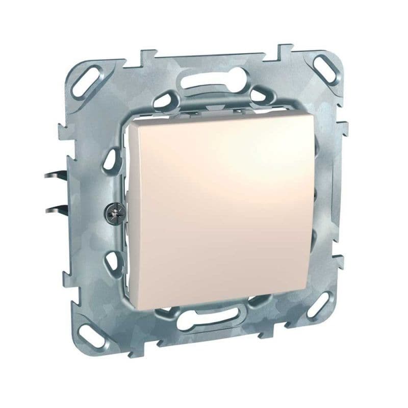 Механизъм за бутон за звънец Schneider Unica Basic MGU50.206.25Z слонова кост 