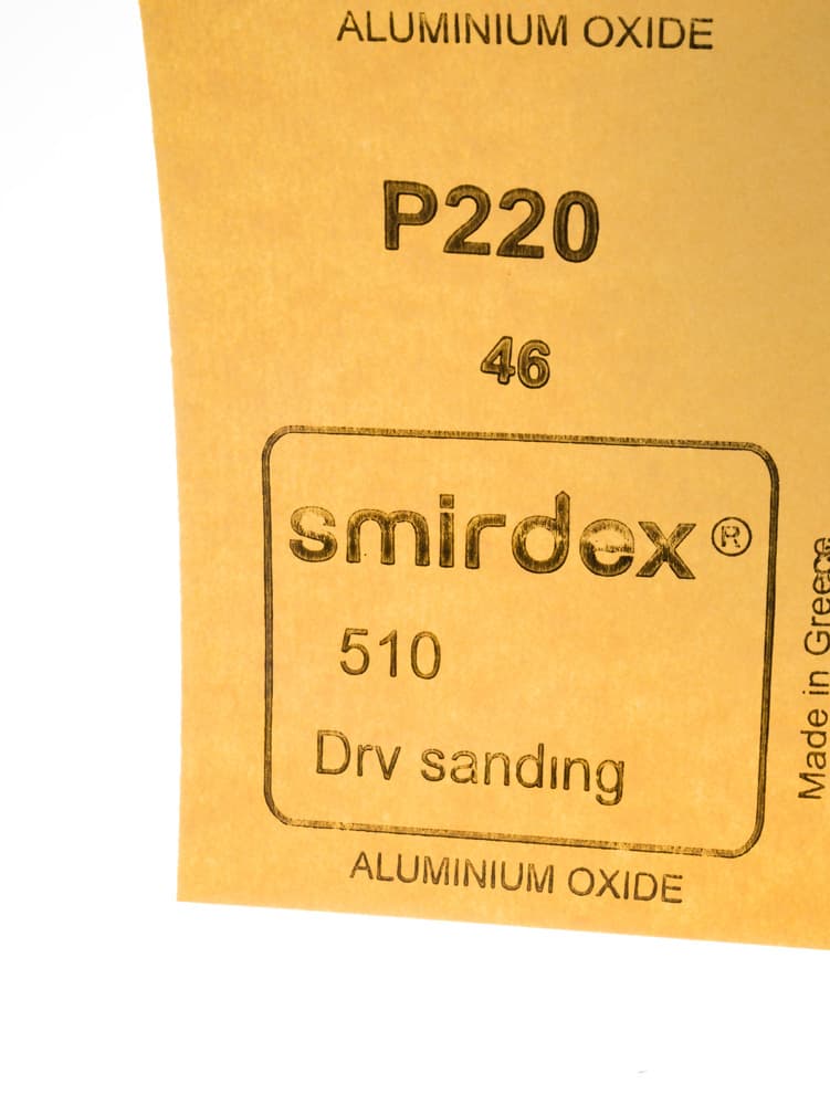 Суха шкурка лист за дърво Smirdex Р220 / 275х225мм