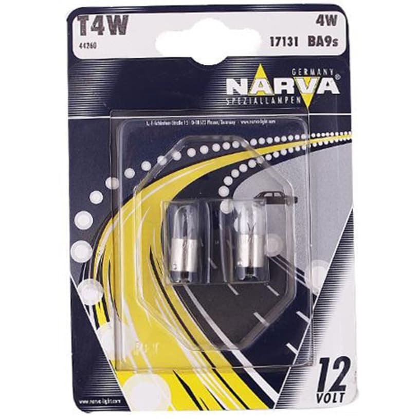 Крушки Narva T4W 12V 4W ba9s. блистер 