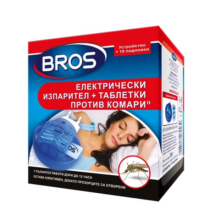 Kомплект eлектрически изпарител и таблетки против комари Bros 10 броя