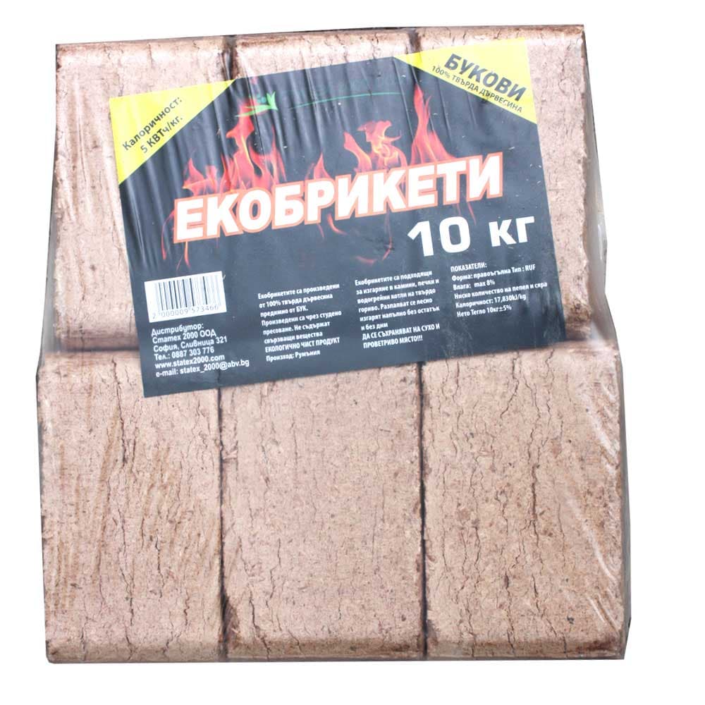 Букови екобрикети 10кг