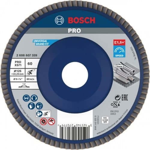 Ламелен прав диск с пластмасова основа Bosch Pro X571 / 125мм G60