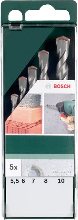 Комплект свредлa за бетон Bosch ø5-10мм / 5 броя