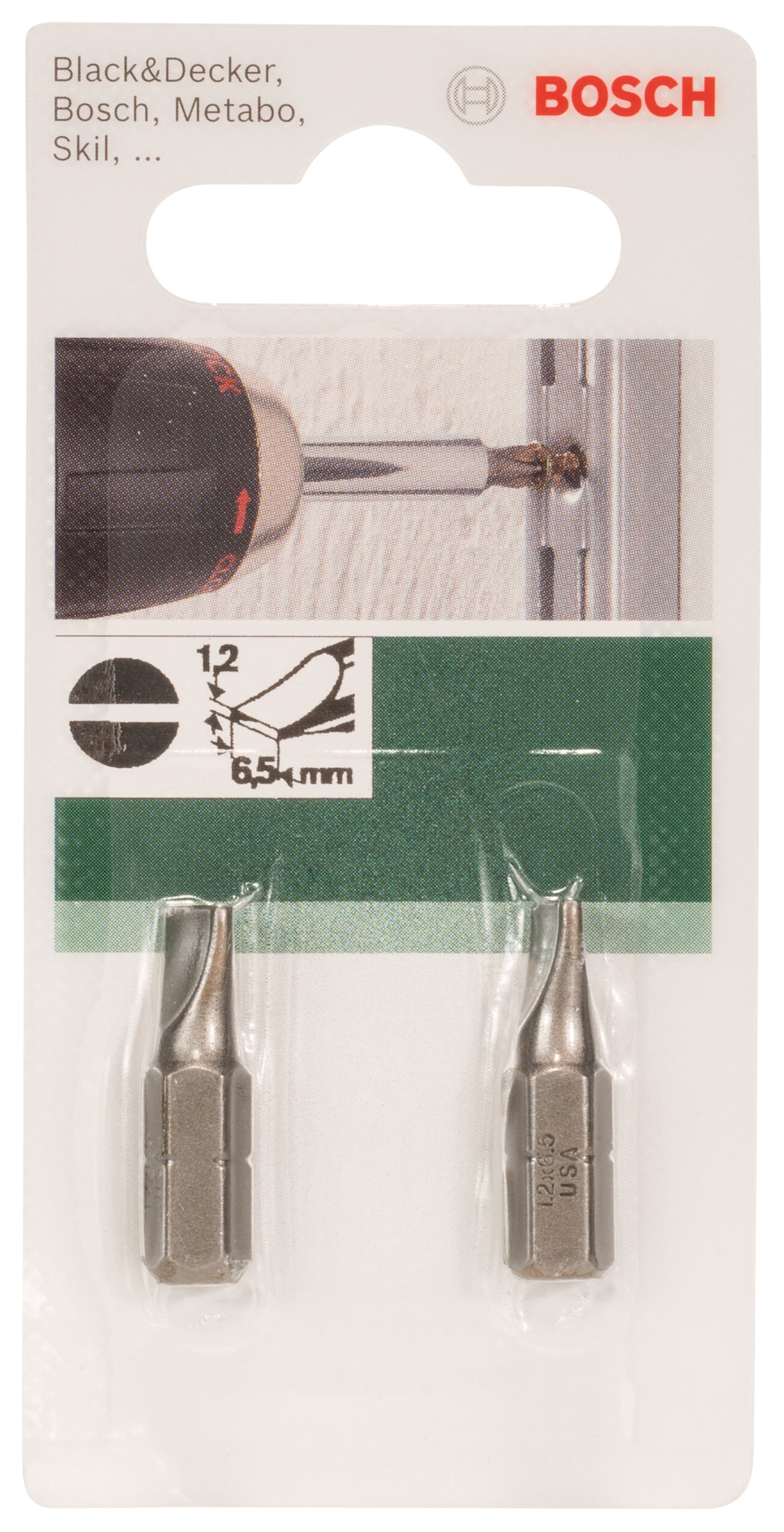 Комплект битове Bosch 2 LS1.2x6.5 25мм 2 броя