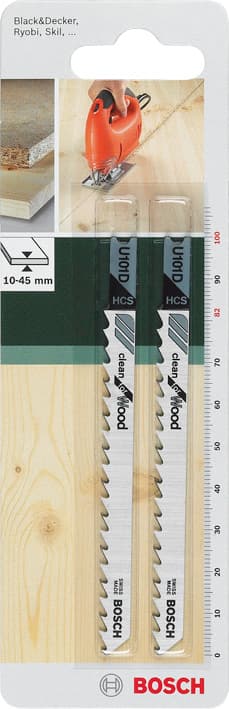 Ножчета за прободен трион за дърво Bosch U101D 100мм 2 броя 