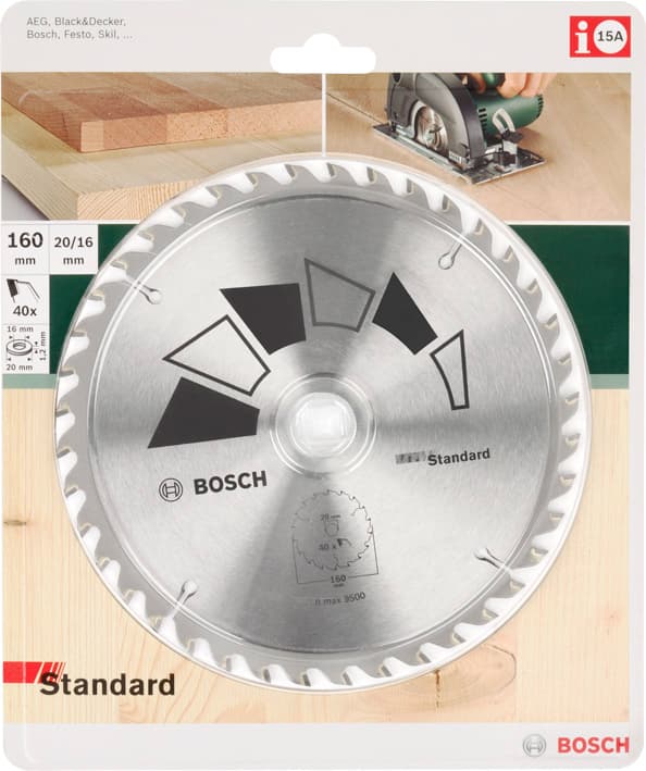 Диск за циркуляр за дърво Bosch Z40 160х2.2х20/16мм 
