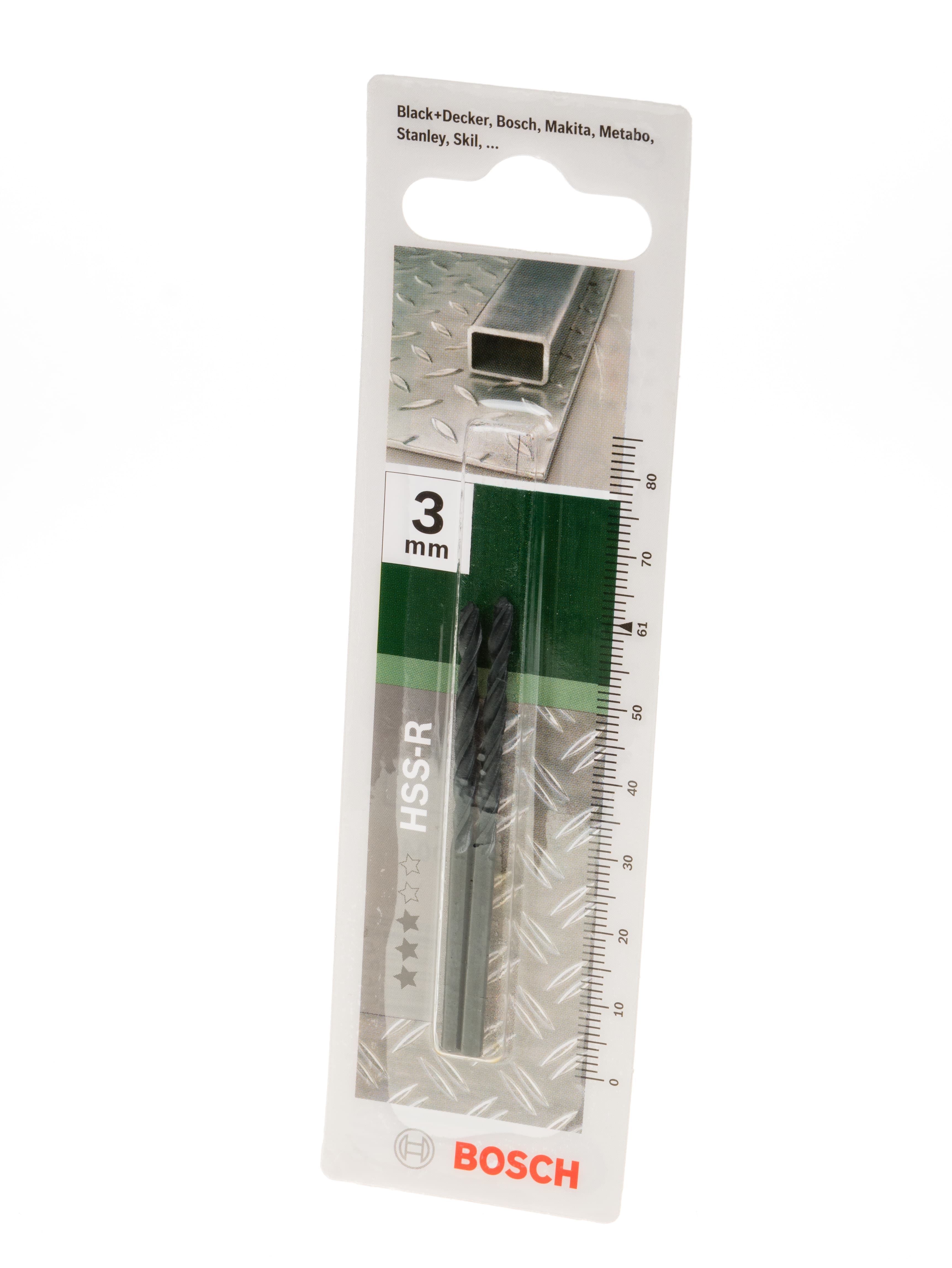 Комплект свредлa Bosch 2 HSS-R ø3мм / 2 броя
