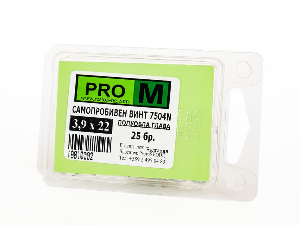 Самопробивен винт DIN 7504N Pro M 3.9x22мм / 25 броя