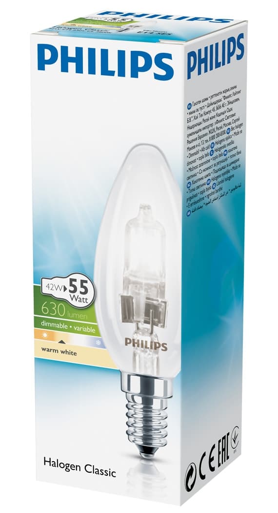 Халогенна крушка Philips Екокласик 30 свещ 