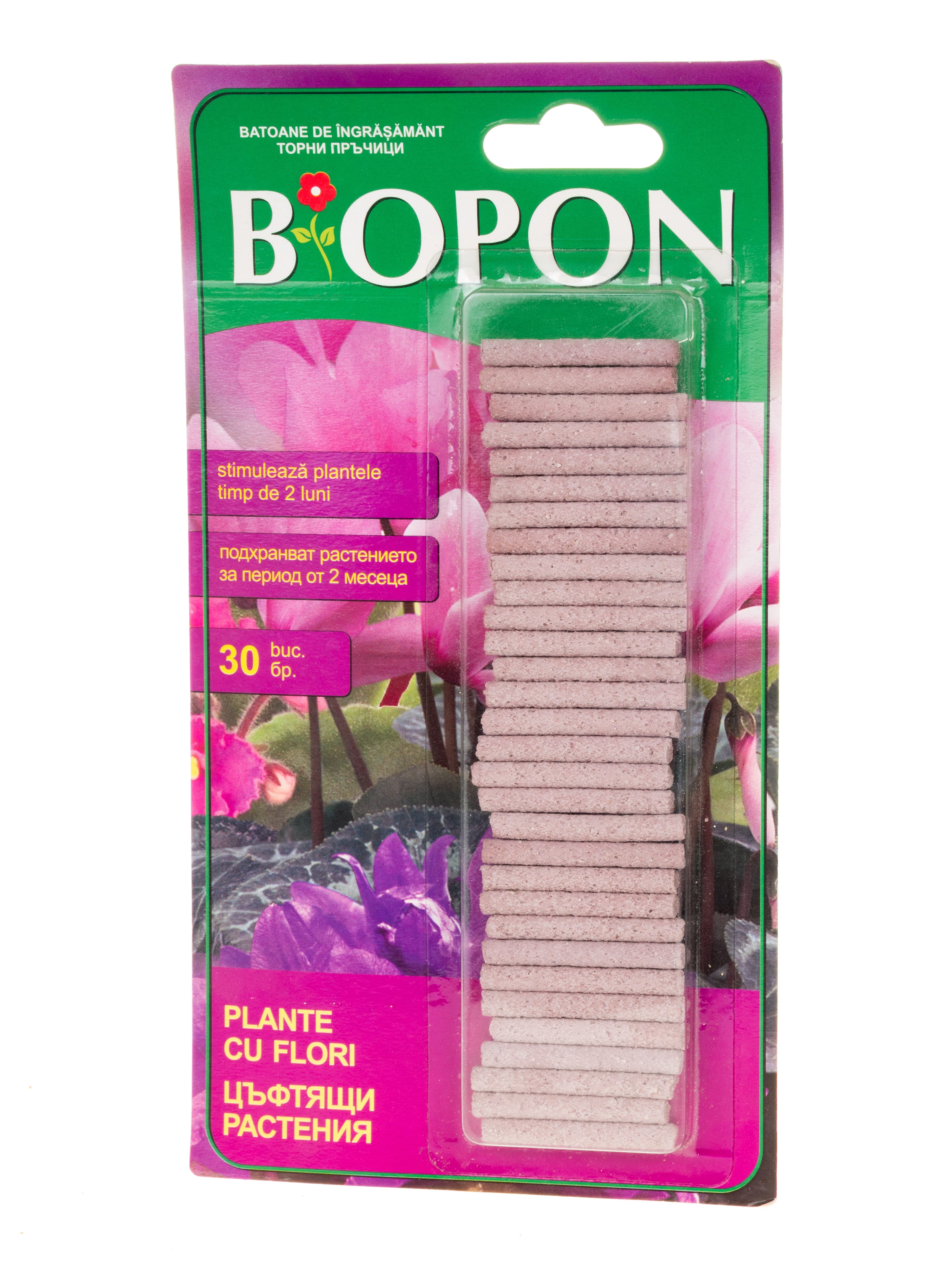Тор на пръчици Biopon за цъфтящи растения 30 броя