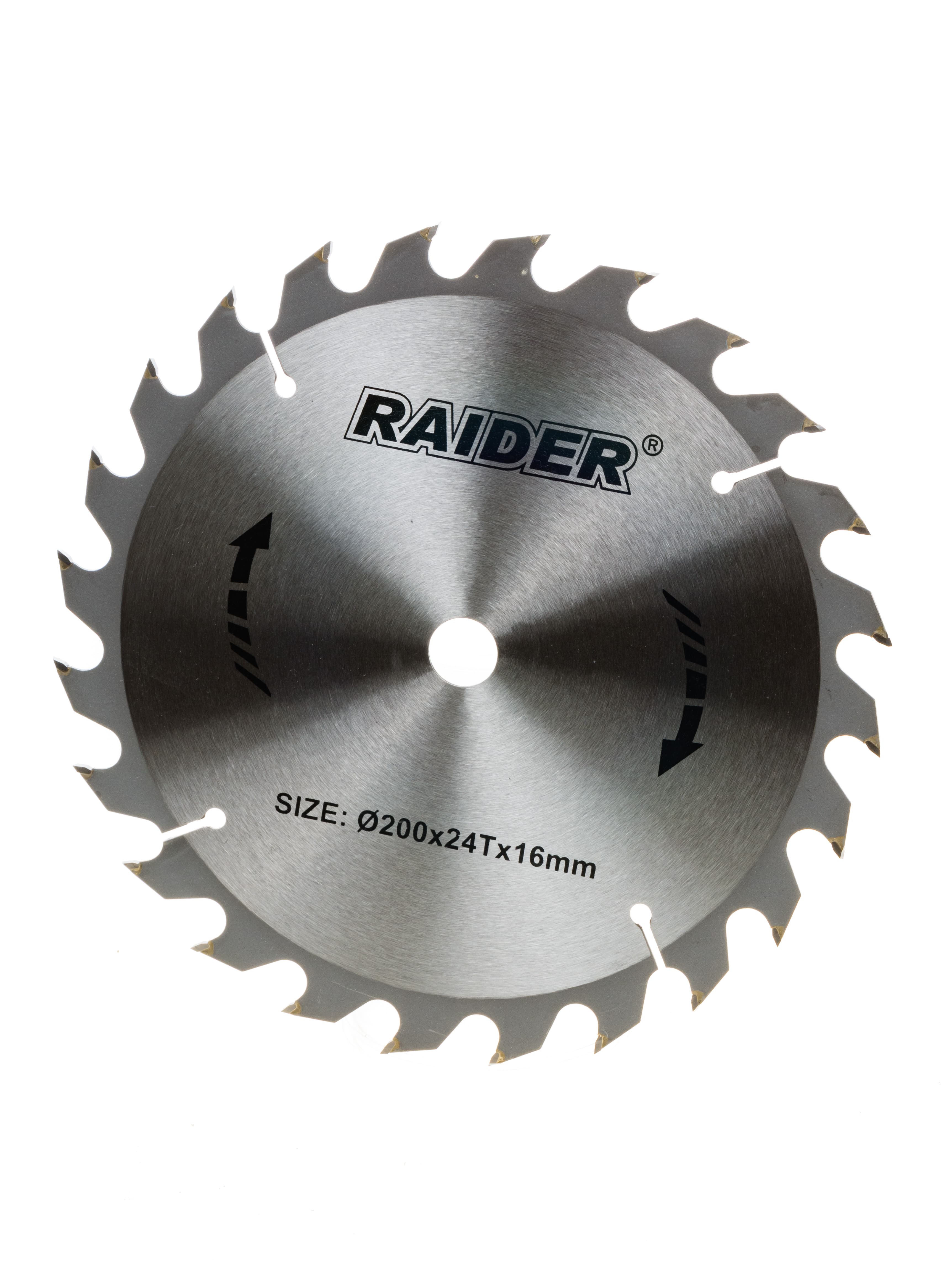 Диск за циркуляр за дърво Raider 200х24Tх16мм