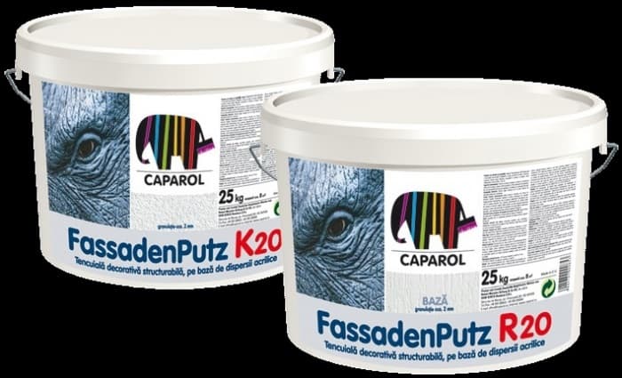 Влачена мазилка прозрачна NOU Caparol Fassadenputz R20 BAZA 25 kg