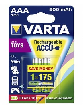 Презареждащи батерии Varta NiMh Accu 800 mAh AAA LL R2U 2 броя