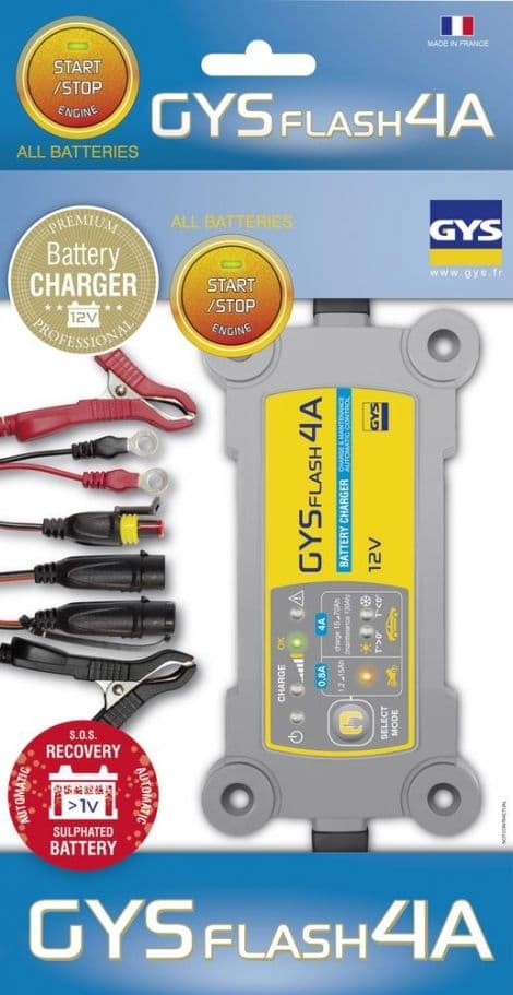 ЗАРЯДНО ЗА АКУМУЛАТОРИ GYSFLASH 4A