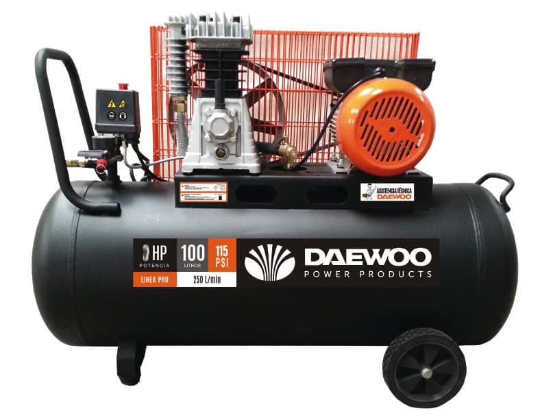 Компресор бутален DAEWOO DAC100C, 3.0HP/2.2 kW/ 100 l/ ремъчен