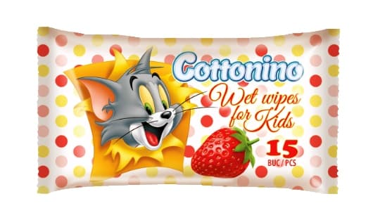 Mокри кърпи за ръце Cottonino ягода