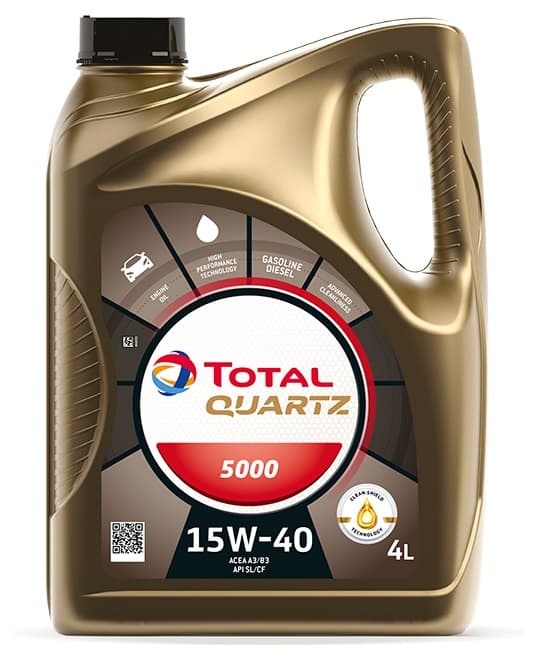 Минepaлнo мacлo 15W40 Total Quartz 5000 4L 