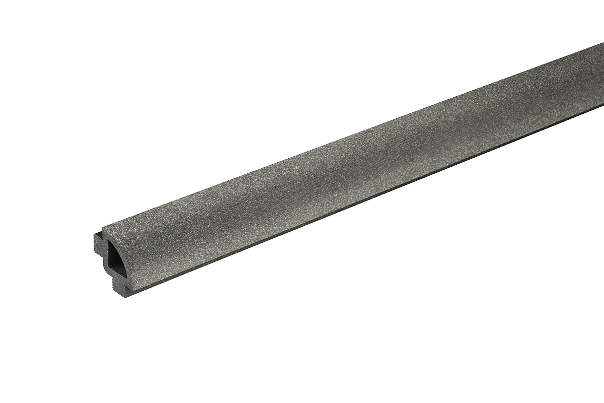Профил за декинг стъпало,черен, BRUSHED D 32MM/32MM, 2.4M Bergdeck