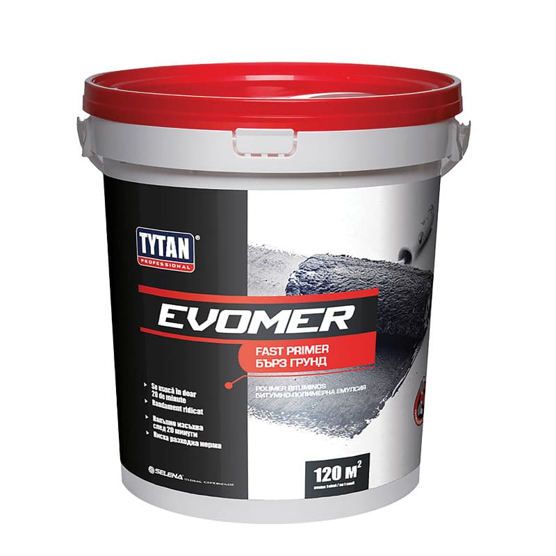 Битумно-полимерен грунд Tytan Professional Evomer черен 18 кг 