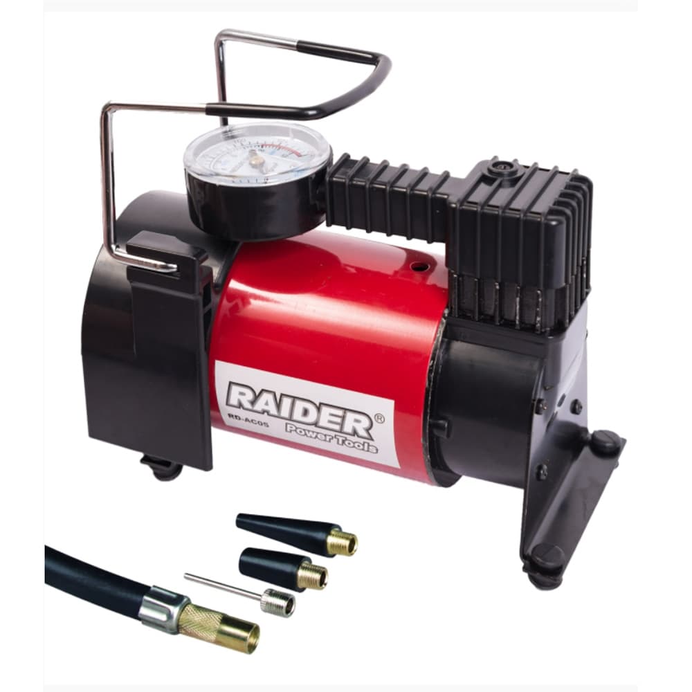 Метален компресор с аксесоари Raider RD-AC05 / 12V DC 120W
