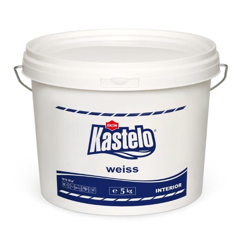Дишаща интериорна боя Kastelo Weiss бяла 25 кг