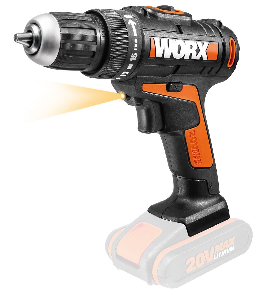 Акумулаторна бормашина Worx WX166.9 / 20V 40Nm