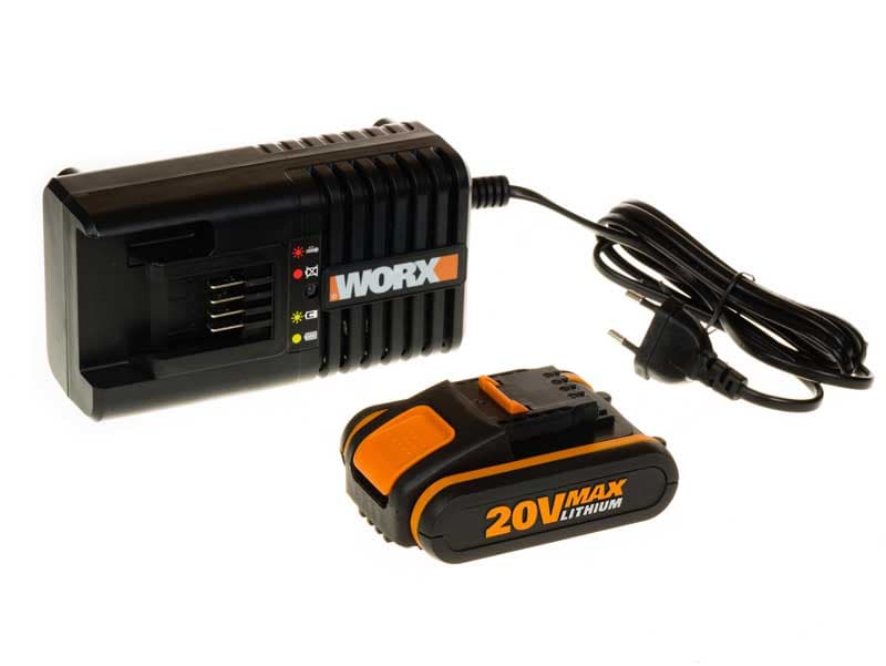 Акумулаторна батерия Worx WA3601 Li-ion 20V 2.0Ah + зарядно